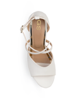 Zapatilla Beige Mujer Abiertas Casual Con Tacón Bajo Hebilla 460592