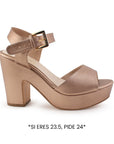 ZAPATILLA ORO ROSA DAMA PLATAFORMA MODA TACÓN CASUAL 3660278