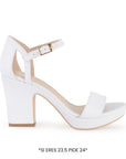 Zapatilla Blanco Elegante Comoda Mujer Casual Pulsera Tacon Moda 3660322