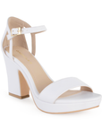 Zapatilla Blanco Elegante Comoda Mujer Casual Pulsera Tacon Moda 3660322