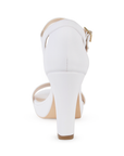 Zapatilla Blanco Elegante Comoda Mujer Casual Pulsera Tacon Moda 3660322