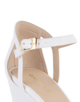 Zapatilla Blanco Elegante Comoda Mujer Casual Pulsera Tacon Moda 3660322