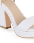 Zapatilla Blanco Elegante Comoda Mujer Casual Pulsera Tacon Moda 3660322