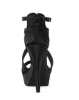 Zapatillas Negro Plataforma Tacón Alto Elegante Fiesta Para Dama 3660355
