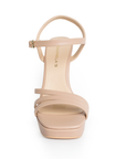 Zapatilla Maquillaje Dama Fiesta Tiras Tacón Moda Mujer 3660397