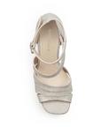 Zapatilla Blanco Mujer Casual Tiras Cruzadas Tacon Alto Elegante 3660441