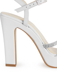 Zapatilla Blanco de Fiesta Tacón Alto Diseño Sofisticado Mujer 3660445