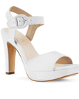 Zapatilla Blanco Mujer Elegante Pulsera Hebilla Forrada 3660453