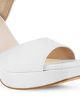 Zapatilla Blanco Mujer Elegante Pulsera Hebilla Forrada 3660453