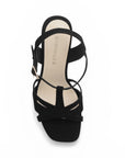 Zapatilla Negro Mujer Tacon Alto Descubierto Formal Moda Casual 3660465