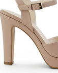 Zapatilla Maquillaje Dama Tacon Alto Elegante Pulsera Hebilla Formal 3660472