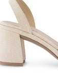 Zapatilla Beige Dama Elegante Pulsera Tacon Ancho Moda Descubierta 4500181