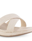 Zapatilla Beige Dama Elegante Pulsera Tacon Ancho Moda Descubierta 4500181