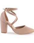 Zapatilla Maquillaje Puntal Dama Tira Cruzada Pulsera Tobillo Elegante 3201230