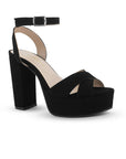 Zapatilla Negro Mujer Pulsera Al Tobillo Ajustable Tiras Cruzadas Elegante 3201417