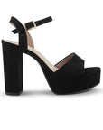 Zapatilla Negro Mujer Tacon Alto Moda Pulsera Elegante Fiesta Moda 3201420