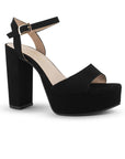 Zapatilla Negro Mujer Tacon Alto Moda Pulsera Elegante Fiesta Moda 3201420