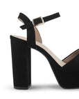 Zapatilla Negro Mujer Tacon Alto Moda Pulsera Elegante Fiesta Moda 3201420