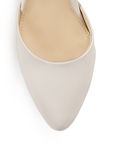 Zapatilla Beige Stiletto Tacon Bajo Puntal Pulseras Cruzadas 2640087