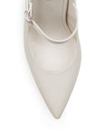 Zapatilla Beige Mujer Stiletto Elegante Pulsera Moda Tacon Delgado 2000100