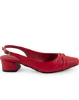 Zapatilla Rojo Mujer Tacon Bajo Destalonado Casual Moda Dama 2000109