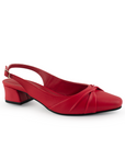 Zapatilla Rojo Mujer Tacon Bajo Destalonado Casual Moda Dama 2000109