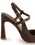 Zapatilla Cafe Dama Tacon Delgado Stiletto Para Mujer Casual Moda 2000118
