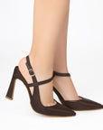 Zapatilla Cafe Dama Tacon Delgado Stiletto Para Mujer Casual Moda 2000118