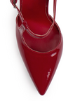 Zapatilla Rojo Puntal Moda Mujer Tacon Delgado Escultural Hebilla 2000122