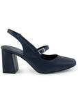 Zapatilla Marino Punta Cuadrada Dama Elegante Tacon Adorno Hebilla 2000123