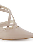 Zapatilla Maquillaje Puntal Mujer Stiletto Tiras Cruzadas Pulsera Moda 2000132