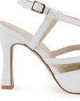 Zapatilla Blanco Puntal Mujer Stiletto Tiras Cruzadas Pulsera Moda 2000134