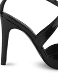 Zapatilla Negro Dama Tacon Delgado Puntal Elegante Moda Mujer 2000136