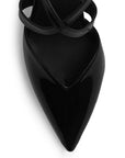 Zapatilla Negro Dama Tacon Delgado Puntal Elegante Moda Mujer 2000136