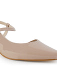 Zapatilla Maquillaje Mujer Tacon Bajo Ancho Ajuste Hebilla Elegante 2000139