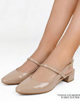 Zapatilla Maquillaje Mujer Tacon Bajo Ancho Ajuste Hebilla Elegante 2000139