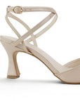 Zapatilla Maquillaje Tacon Mujer Tiras Tobillo Puntal Descubierto Moda 2000154