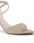 Zapatilla Maquillaje Tacon Mujer Tiras Tobillo Puntal Descubierto Moda 2000154