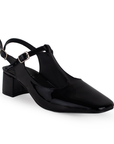 Zapatilla Negro Dama Tacon Bajo Pulsera Talon Descubierto Casual 2000058