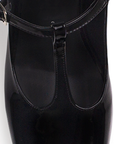 Zapatilla Negro Dama Tacon Bajo Pulsera Talon Descubierto Casual 2000058
