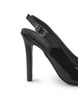Zapatilla Negro Puntal Tacon Delgado Stiletto Destalonado Mujer 2000093