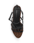 Zapatilla Negro Cafe Mujer Casual Tiras Cruzadas Elegante Tacon Moda 2000094