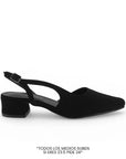 Zapatilla Negro Dama Tacon Bajo Puntal Destalonado Moda Elegante 2000144