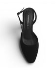 Zapatilla Negro Dama Tacon Bajo Puntal Destalonado Moda Elegante 2000144