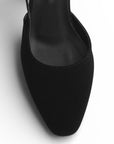 Zapatilla Negro Dama Tacon Bajo Puntal Destalonado Moda Elegante 2000144