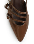 Zapatilla Cafe Mujer Correas Cruzadas Tacon Cuadrado Moda Casual 4930054