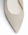 Zapatillas Beige Dama Destalonada Textura Tacón Bajo Casual Moda 4930082