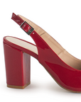 Zapatilla Rojo Mujer Casual Tacon Alto Puntal Destalonado Formal 4920016