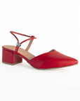 Zapatilla Rojo Mujer Stiletto Tacon Bajo Moda Casual Elegante 3402627