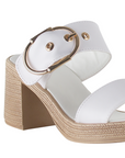 Zapatilla Blanco Tacon Para Mujer Elegantes Plataforma Comodas 3402748